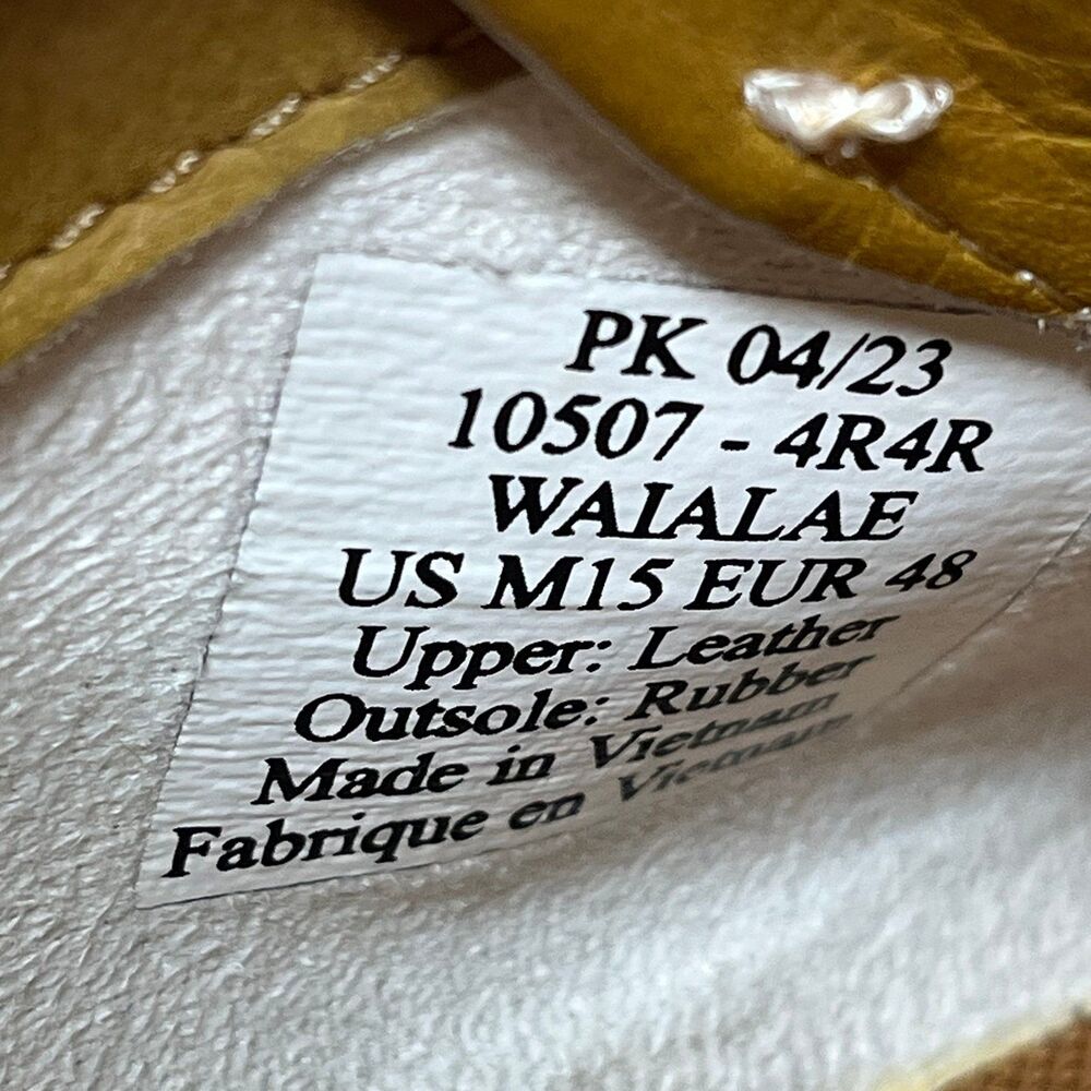 Olukai Waialae Golf Shoes Spikeless White Leather Mens Size 15 Lace Up Low Top - Picture 8 of 8